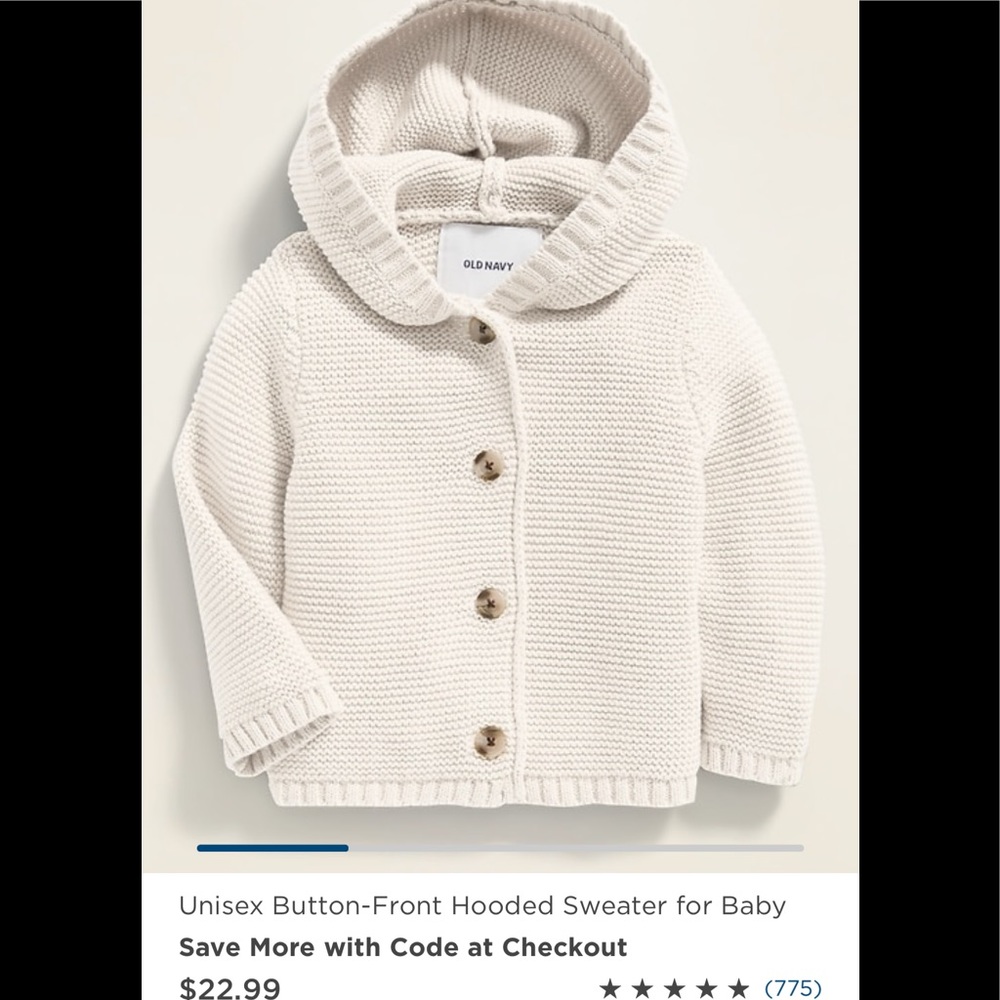 White button down sweater